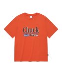 척(CHUCK) 크랙 네트워크 반팔 티셔츠 (오렌지)