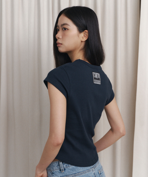 c 90S LINE BASIC t-SHIRT NAVY