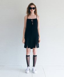 STRAP MINI DRESS [BLACK]