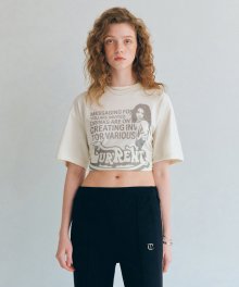 TYPO SEMI OVERFIT TEE [CREAM]