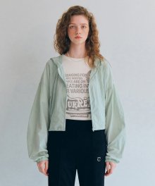 SHEER HOODED JACKET [LIGHT MINT]