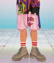 OVERFIT BASKETBALL  JERSEY SHORT_PINK