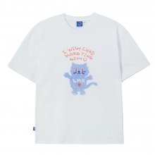 DRAWING CHARACTER GRAPHIC OVERSIZED FIT SHORT SLEEVE TEE WHITE