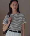 Cotton stripe T-shirt[2color]