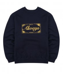 ALWAYS EMBROIDERED SWEATSHIRT(NAVY/기모)