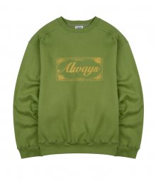 ALWAYS EMBROIDERED SWEATSHIRT(OLIVE/기모)