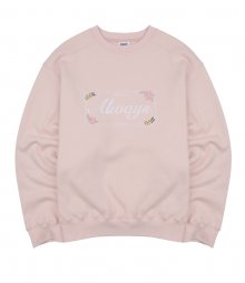 ALWAYS EMBROIDERED SWEATSHIRT(PINK/기모)