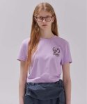 레이브(RAIVE) Small Heart Graphic T-Shirt in Purple VW3ME264-82