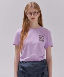 Small Heart Graphic T-Shirt in Purple VW3ME264-82