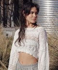 Cropped See Through Knit in Ivory VK3MP141-03