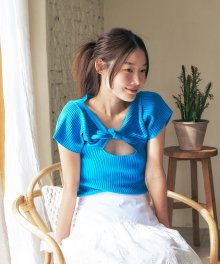 RIBBON TIE KNIT (BLUE)