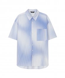 Dyeing Stripe Shirt in Blue VW3MB890-22