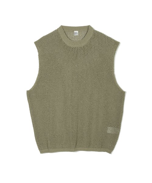 Сетчатый вязаный жилет Beige
