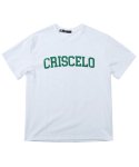 크리스첼로(CRISCELO) (공용) 스쿨 티셔츠 - (G 화이트 20수 오버핏)