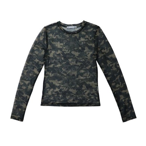 CAMOUFLAGE MESH LONGSLEEVE