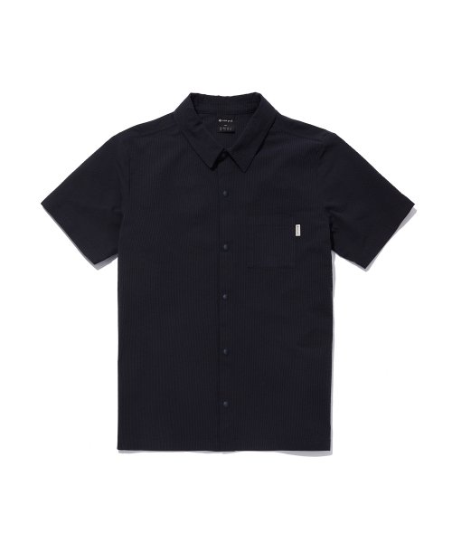 Seersucker рубашка с коротким рукавом Dark Navy (S23MMFSH18)