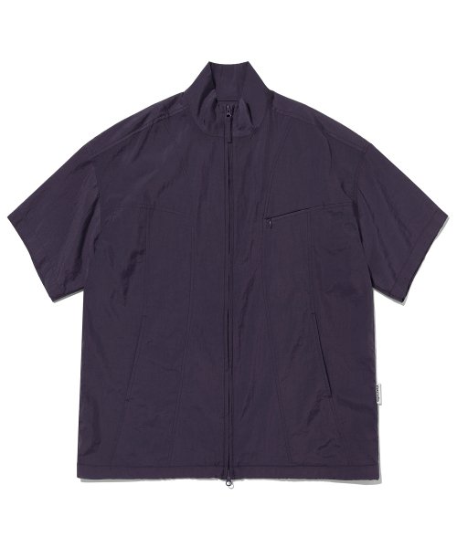 CURVED NYLON HALF JACKET [PURPLE]