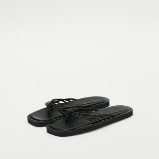 로서울(ROH SEOUL) Tie flip flops Black 상품 이미지