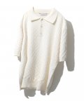 WEAVING COLLAR HALF SLEEVE KNIT (IVORY)