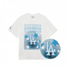 네온 페스타 오버핏 반팔 티셔츠 LA (White)