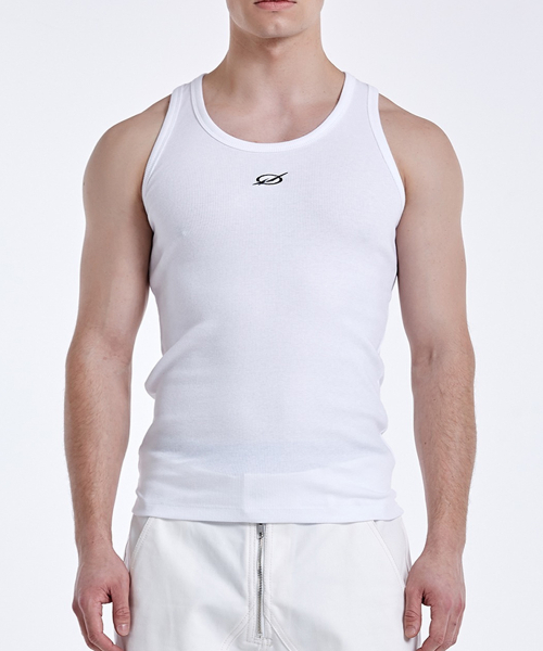 Basic curve sleeveless - White