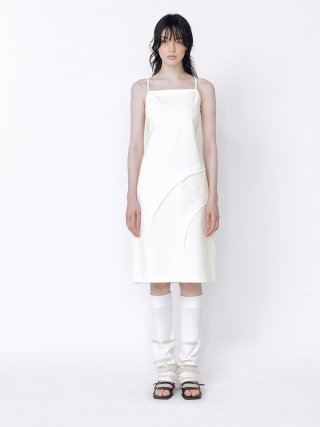 민더리(MEENDERI) BACKLESS STRAP DRESS - WHITE