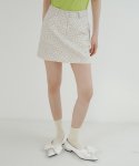 리올그(REORG) TIR BUTTON FLOWER MINI SKIRT YELLOW