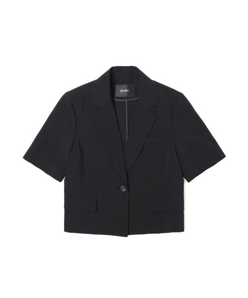 Женский кроп-жакет (BLACK) (HZ4JK60-39)