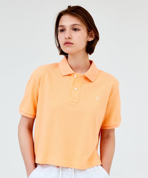 [23SS clove] pique crop t-shirt (orange)