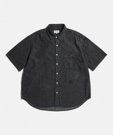 Crest Denim S/S Over Shirt Light Black