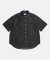 에스피오나지 Crest Denim S/S Over Shirt Light Black
