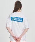 N232URG740 유니 기본 로고 세미 오버핏 워터 반팔 티셔츠 WHITE