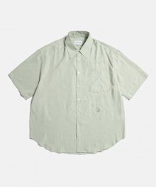 Draped Linen Tencel S/S Shirt Sage