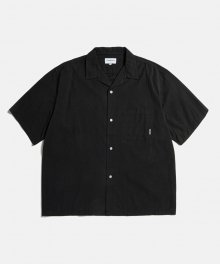 Open Collar S/S Shirts Black