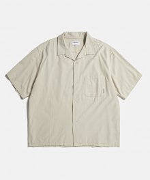 Open Collar S/S Shirts Beige
