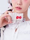 Lucky Pleats Knit Card Wallet Hello Kitty Vanilla