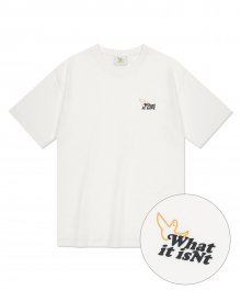 스트릿 WT 타이포 반팔 티셔츠 화이트