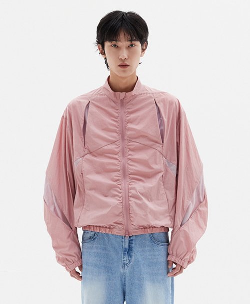 MUSINSA LEMARD Ripstop Mesh Windbreaker Light Pink