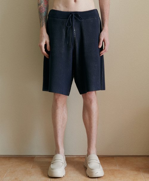 Двухцветные шорты на резинке - Navy