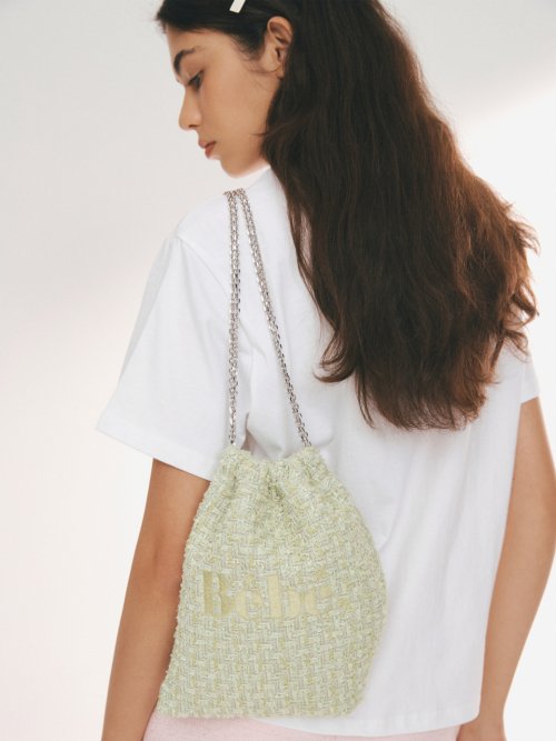 MUSINSA | NOIRNINE Bébé Tweed Chain Bag String [GREEN