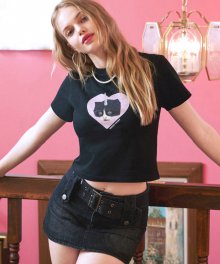 MF KITCH CAT CROP TEE-BLACK