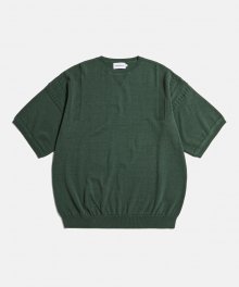 Guernsey S/S Knitted Tee Forest