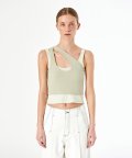 DOUBLE LAYERED SLEEVELESS TOP (mint)