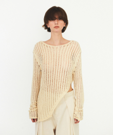 NETTING SLIT KNIT (ivory)