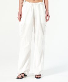 WAIST STOPPER CARGO PANTS (white)