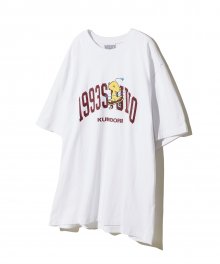 [1993스튜디오X꿈돌이]어센틱 로고 티셔츠_화이트