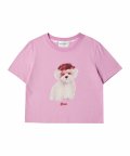 [WOMENS EDITION] 락스타 프린트 여성 크롭 티셔츠 핑크