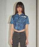 파베르핑거(FABER FINGER) Lace Demin Crop Shirt