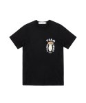 낫아워스(NOT OURS) 버섯 오가닉 코튼 티셔츠-블랙