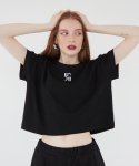 바니앤블랜치(BONNIE&BLANCHE) 일라이트 데일리 크롭 티셔츠 (블랙)